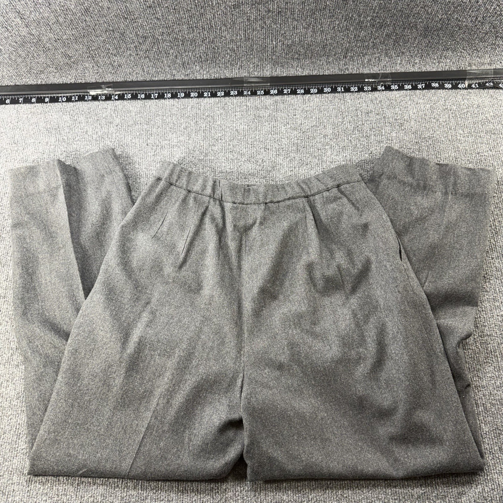 Vtg Pendleton 100% Wool 2-Pc Women&rsquo;s Dark Gray Suit Blazer S 12, Pants S 12
