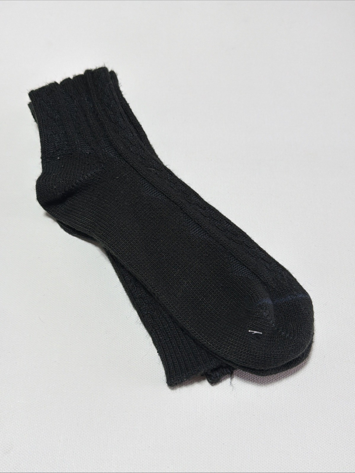 VTG Socks 80s Cable Knit Forest Green 12” USA Stocking School Misses Knee Highs.