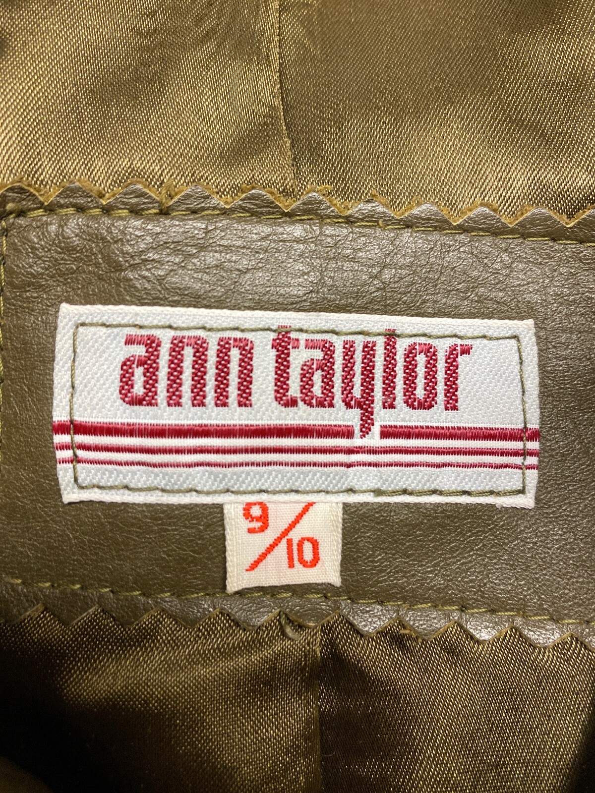 VTG 70s 80s ANN TAYLOR LEATHER JACKET SIZE 9/10 Talon Zipper *See Description*