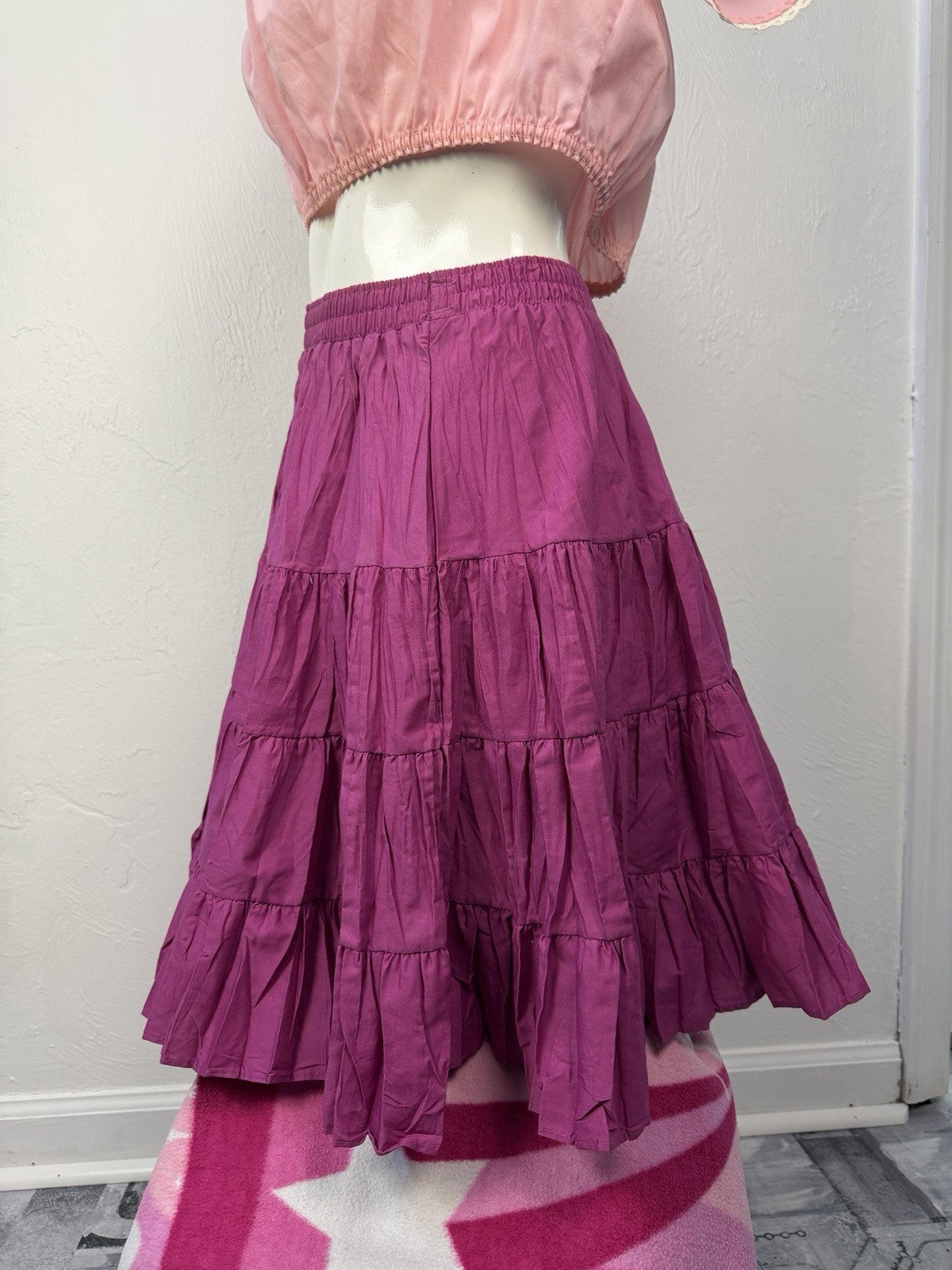 Vtg Partners Please Malco Modes Magena Ruffles Prairie Square Dance Skirt Sz Sm