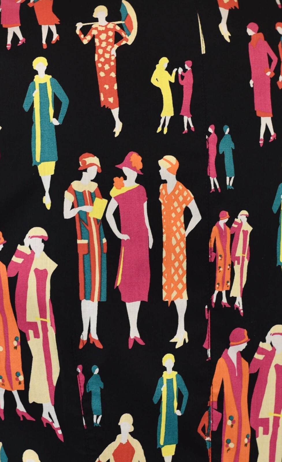 1990s/2000s Y2K Flapper Ladies Art Deco Novelty Print Kay Unger New York Dress