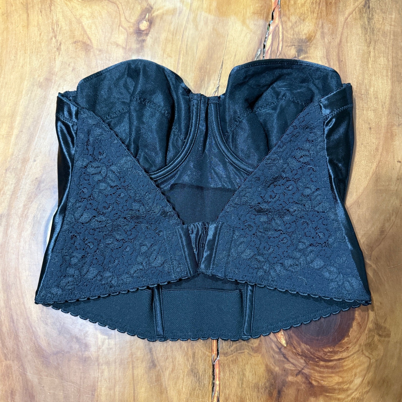 Vintage Maidenform Rendezvous Bustier Lingerie Top Model Bra 38B Satin Y4-2