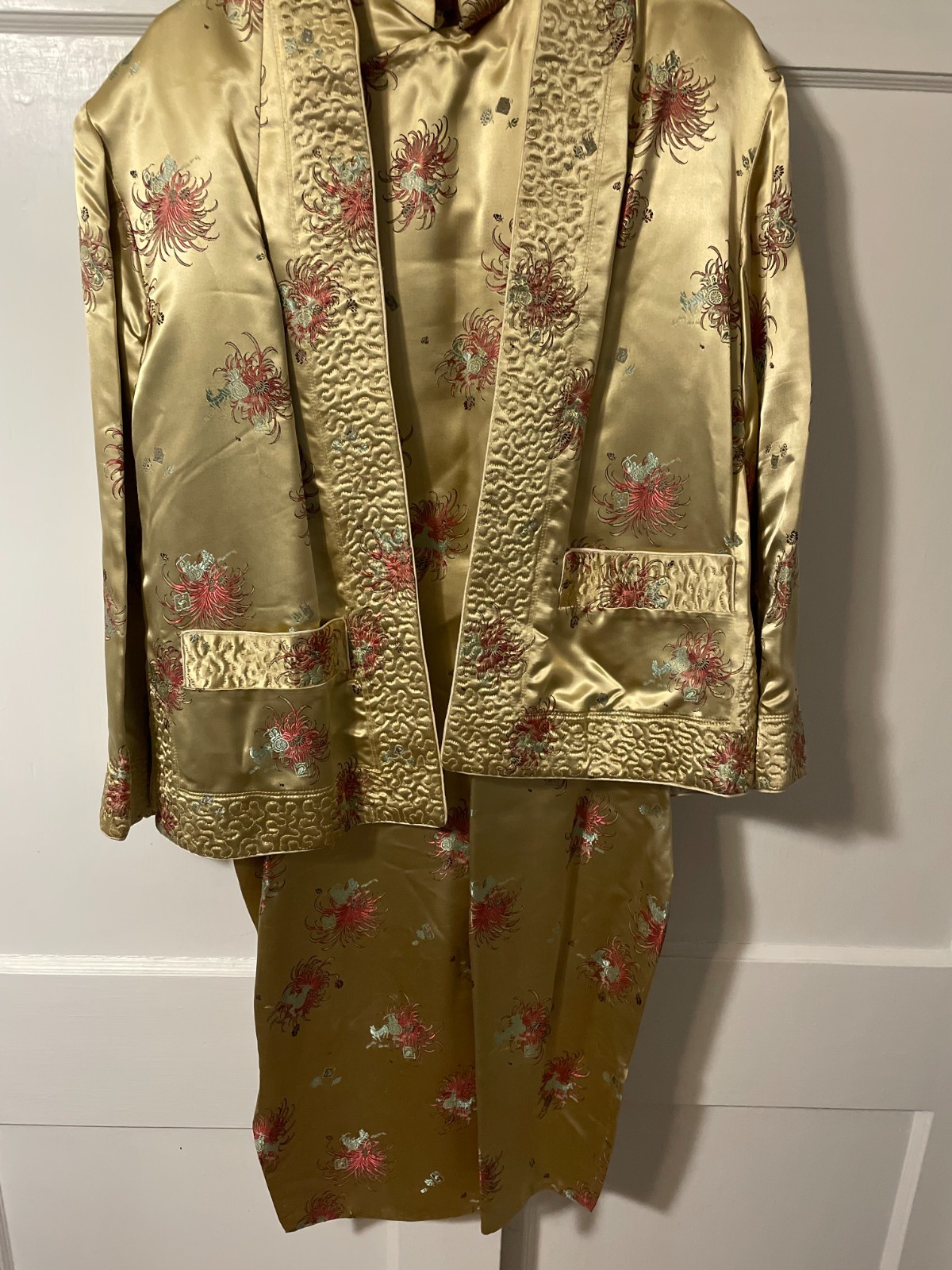 Vintage 60&rsquo;s 70&rsquo;s Japanese Dress Jacket 2 Piece Set Beautiful