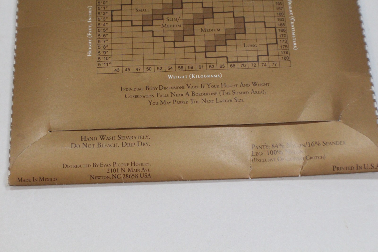 Vintage Evan Picone The Satiny Light Control Pantyhose Beige Medium Sandal Foot