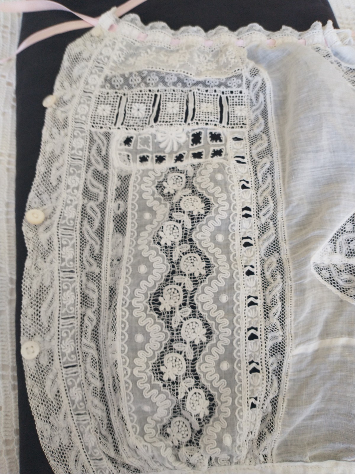 Antique Edwardian Victorian Camisole Corset Cover Camisole Lace-Lace-Lace
