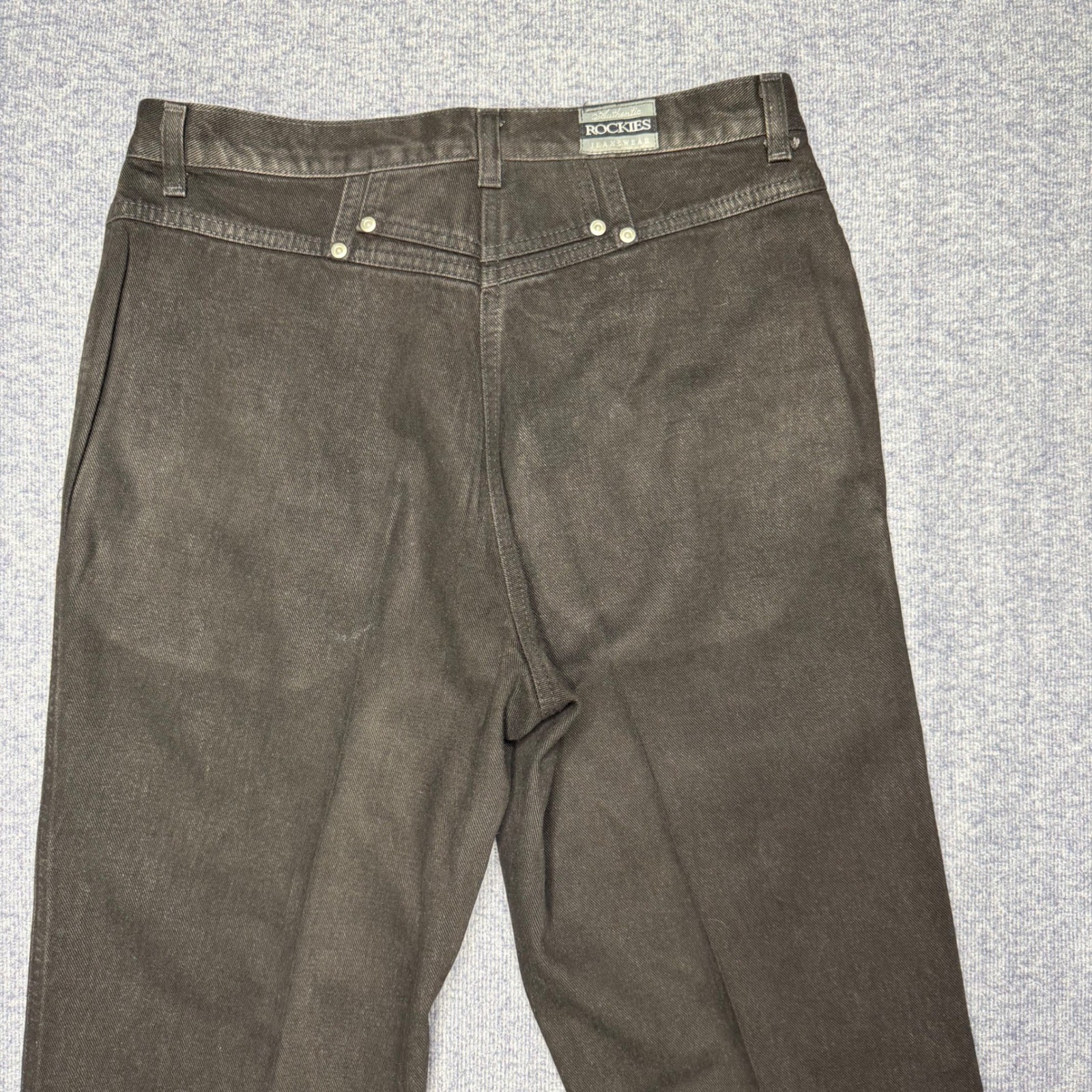 Vintage 90s Rockies Black High Waisted Western Jeans 15/16 33×29 Rocky Mountain