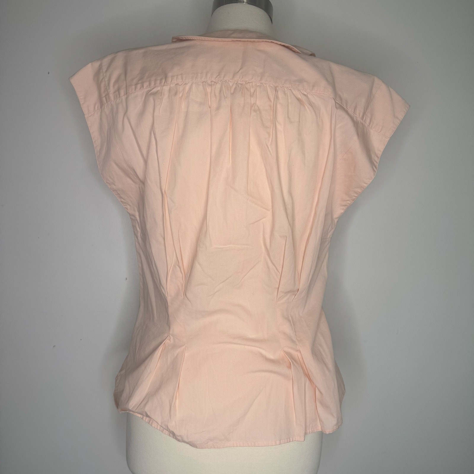 VTG 1990s Cambridge Blush Peter Pan Collar Sleeveless Cotton Top Size 12