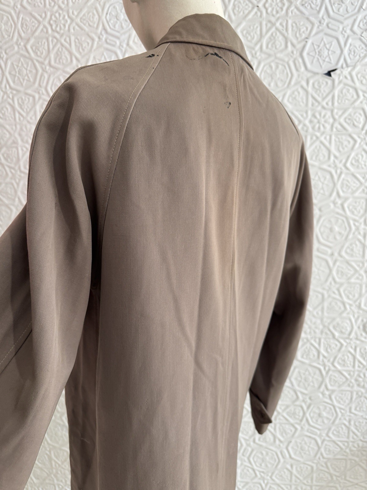 Original Vintage Mac-Chas Macintosh Overcoat-1940s-Rain-Beige-As is-Winter Coat