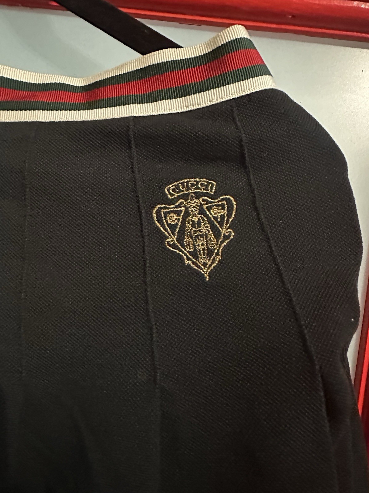 Vintage 2005 Authentic Gucci crest Logo pleated mini skirt