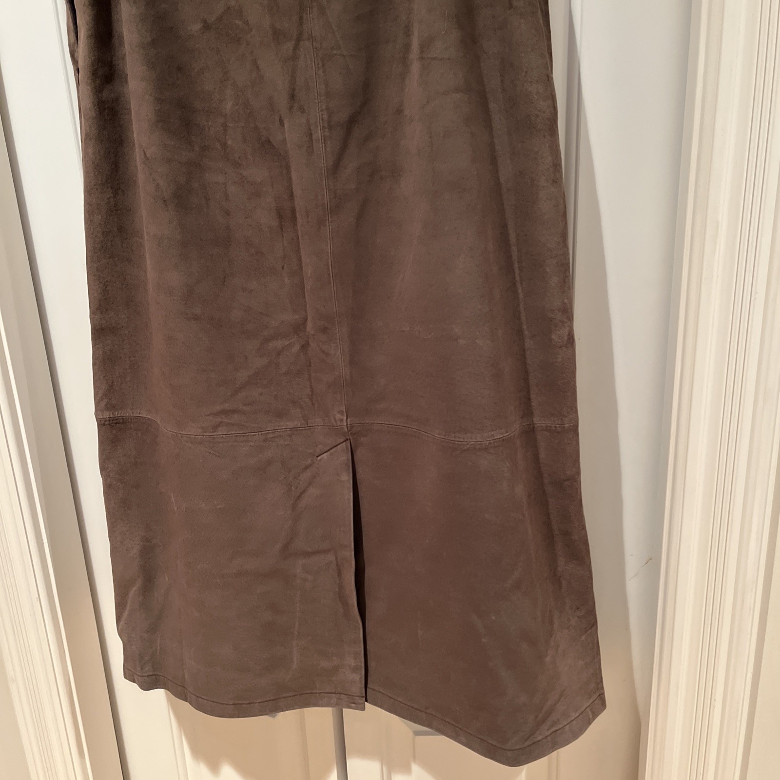 💝💐💕Stan Herman Studio Maxi Skirt Wm-16 Elegant Taupe Suede Lined EUC Read*