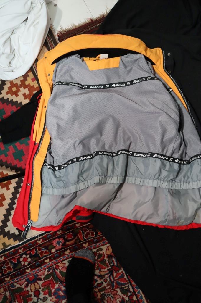1990&rsquo;S SIZE MEDIUM-LARGE NORDICA YELLOW AND RED SKI JACKET
