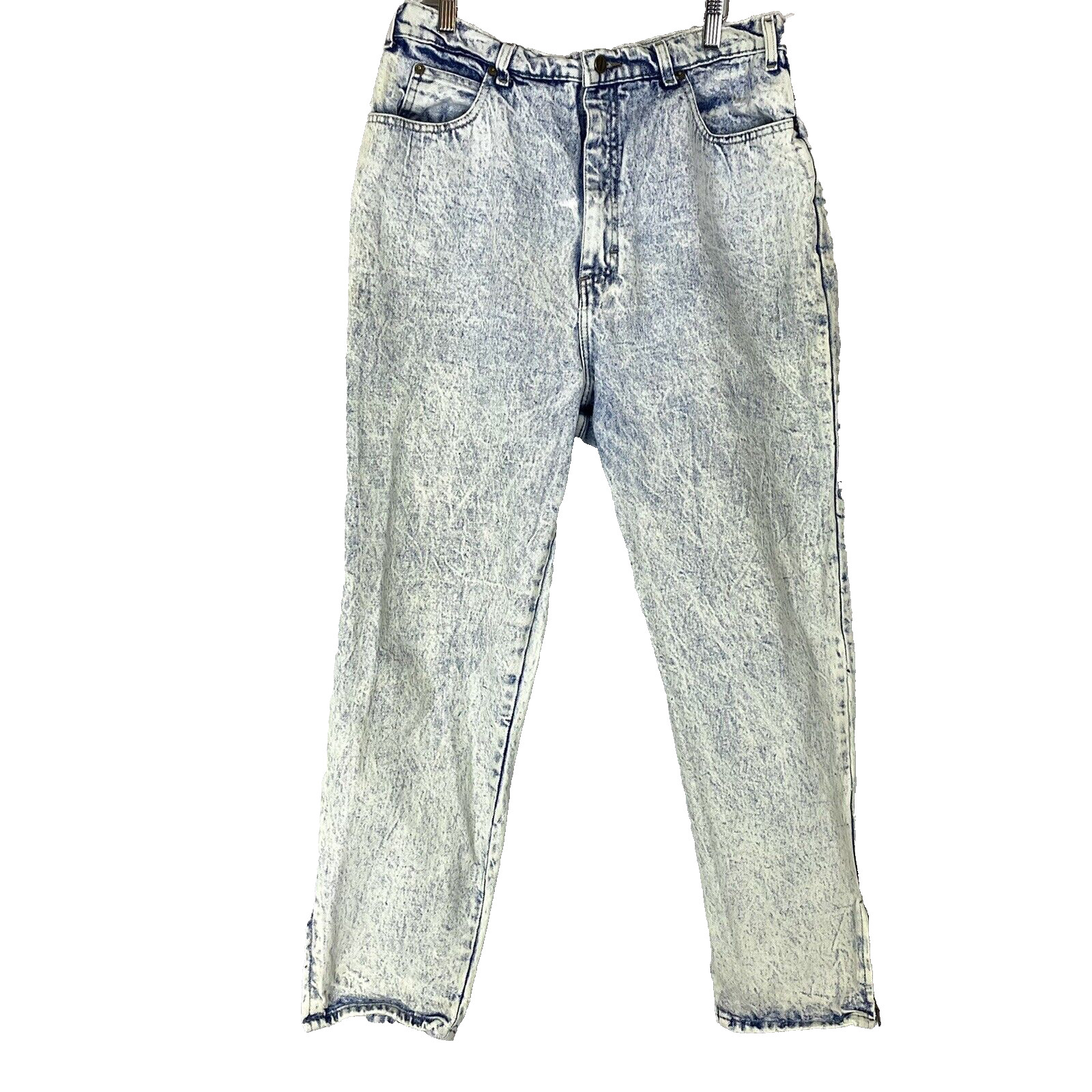 Vintage 80s Essentials Sport II Womens Acid Wash Mom Jeans 32 All Cotton