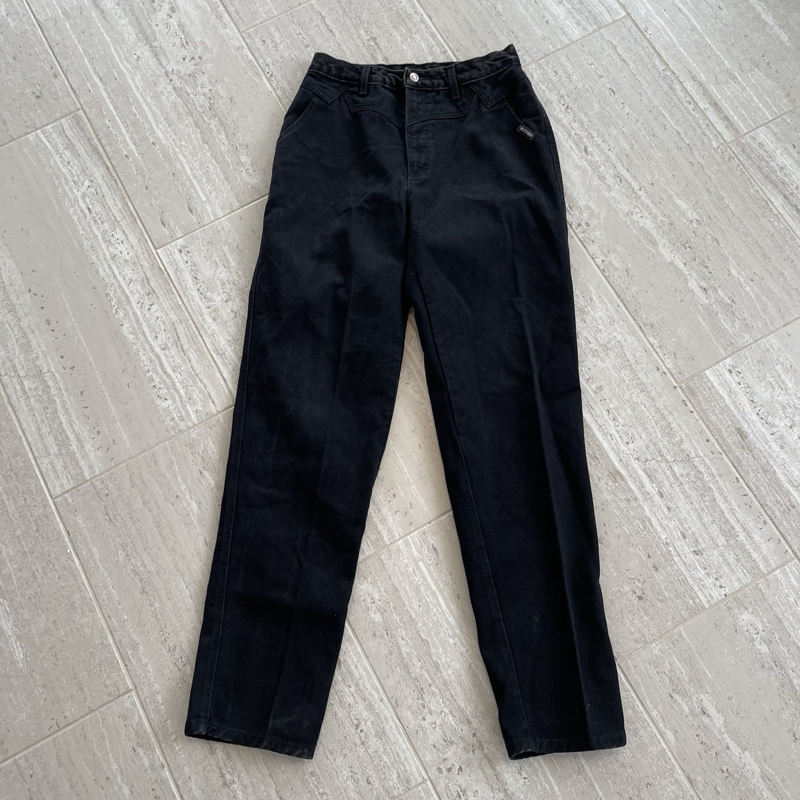VTG Rockies Rocky Mountain Black Western Bareback Jeans Womens 33/15 High Rise L