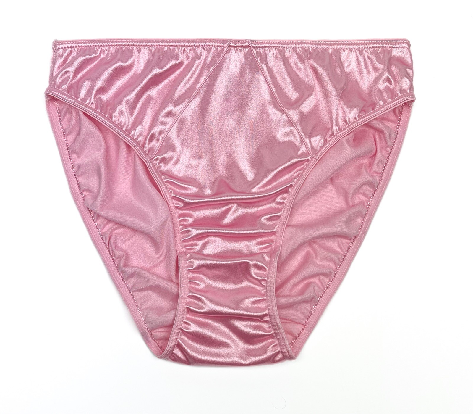 Hi-Cut Second Skin Satin Hipster Panty Pink 2XL