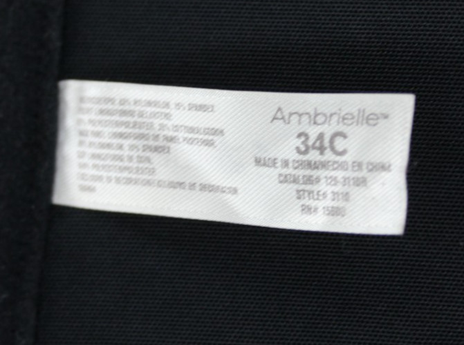 Ambrielle Underwire Bone In Padded Push Up Bustier Girdle Size 34C #H6918