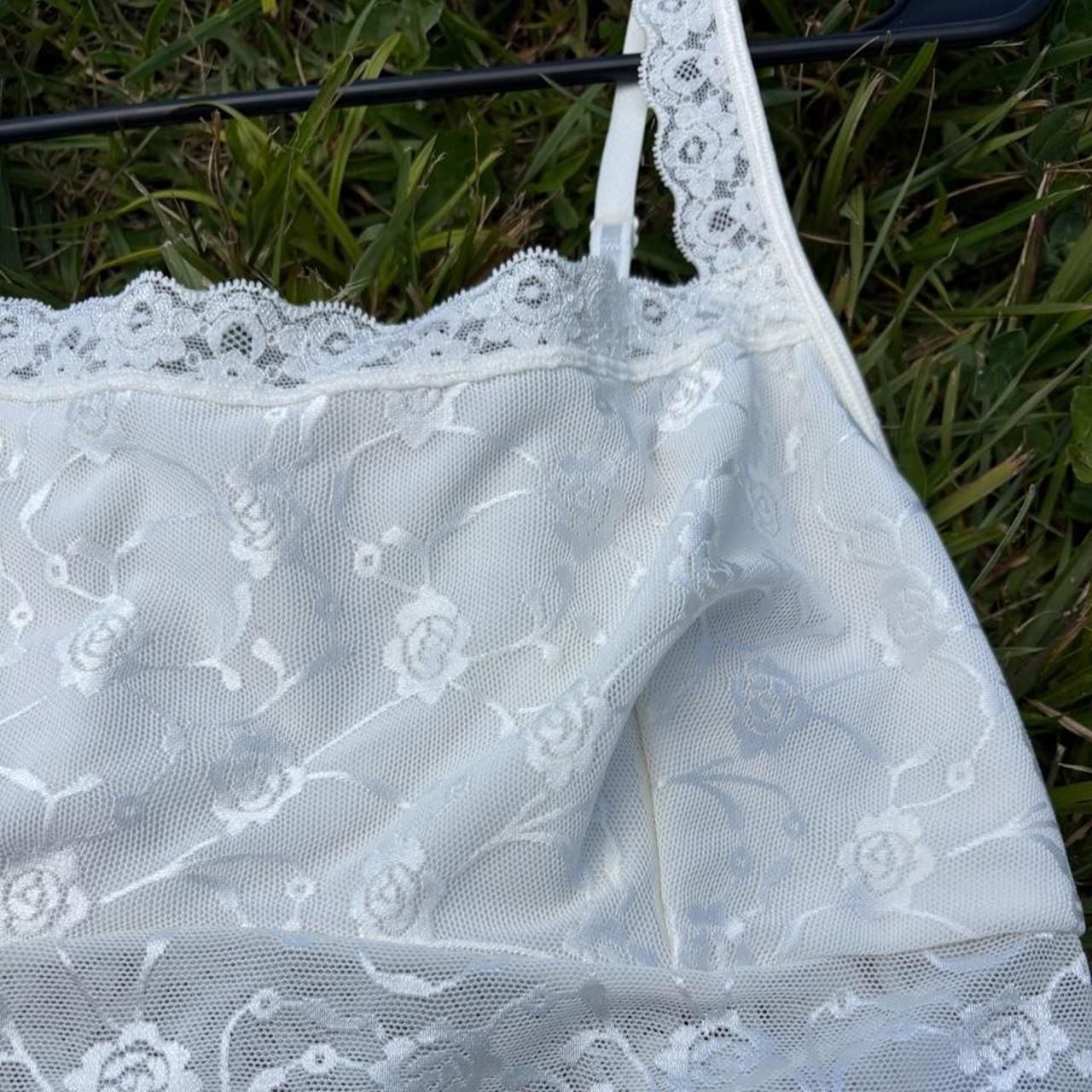 Vassarette Vintage White Lace Cami Style 17-053
