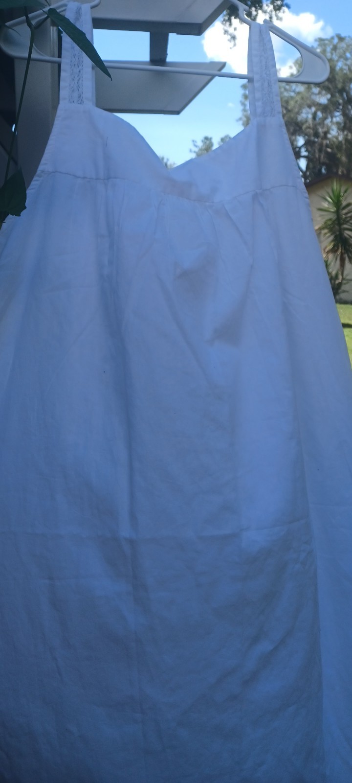 Jacaranda Living Beautiful White 95% Cotton Nightgown Made In USA Boston MA 2X