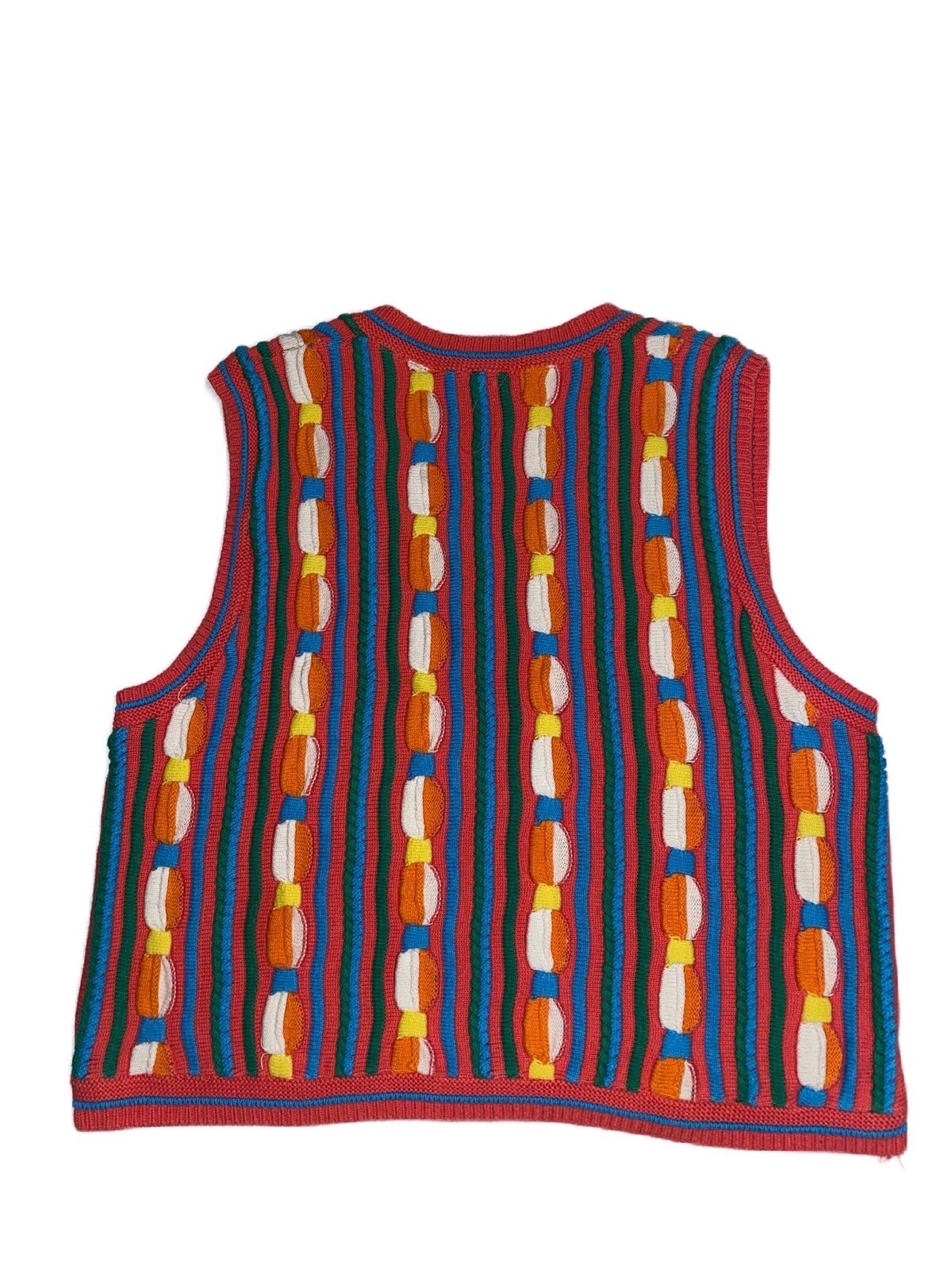 Vintage Sleeveless V Neck Pullover Sweater 20.5X21.5.