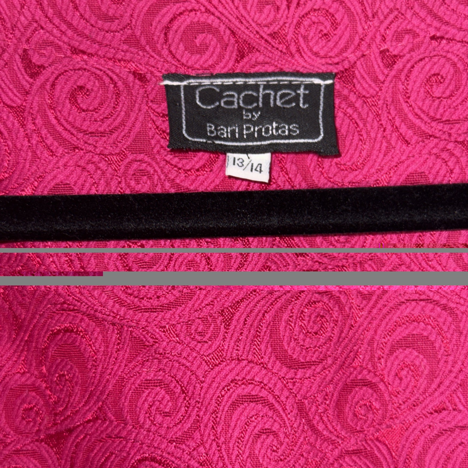 Vintage Cachet Pink Unlined Sleeveless Cocktail Dress & Matching Jacket 13-14