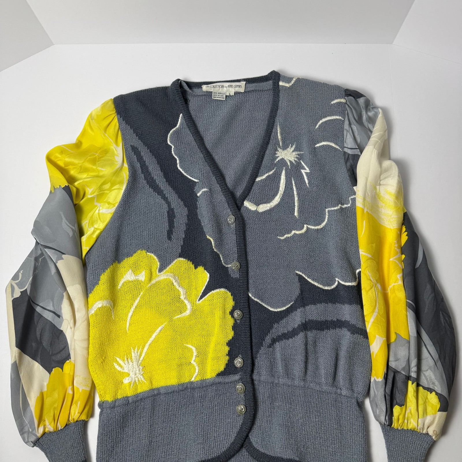 VTG 1980s Cardigan Umi Collections by Anne Crimmins L With flowy sleeves