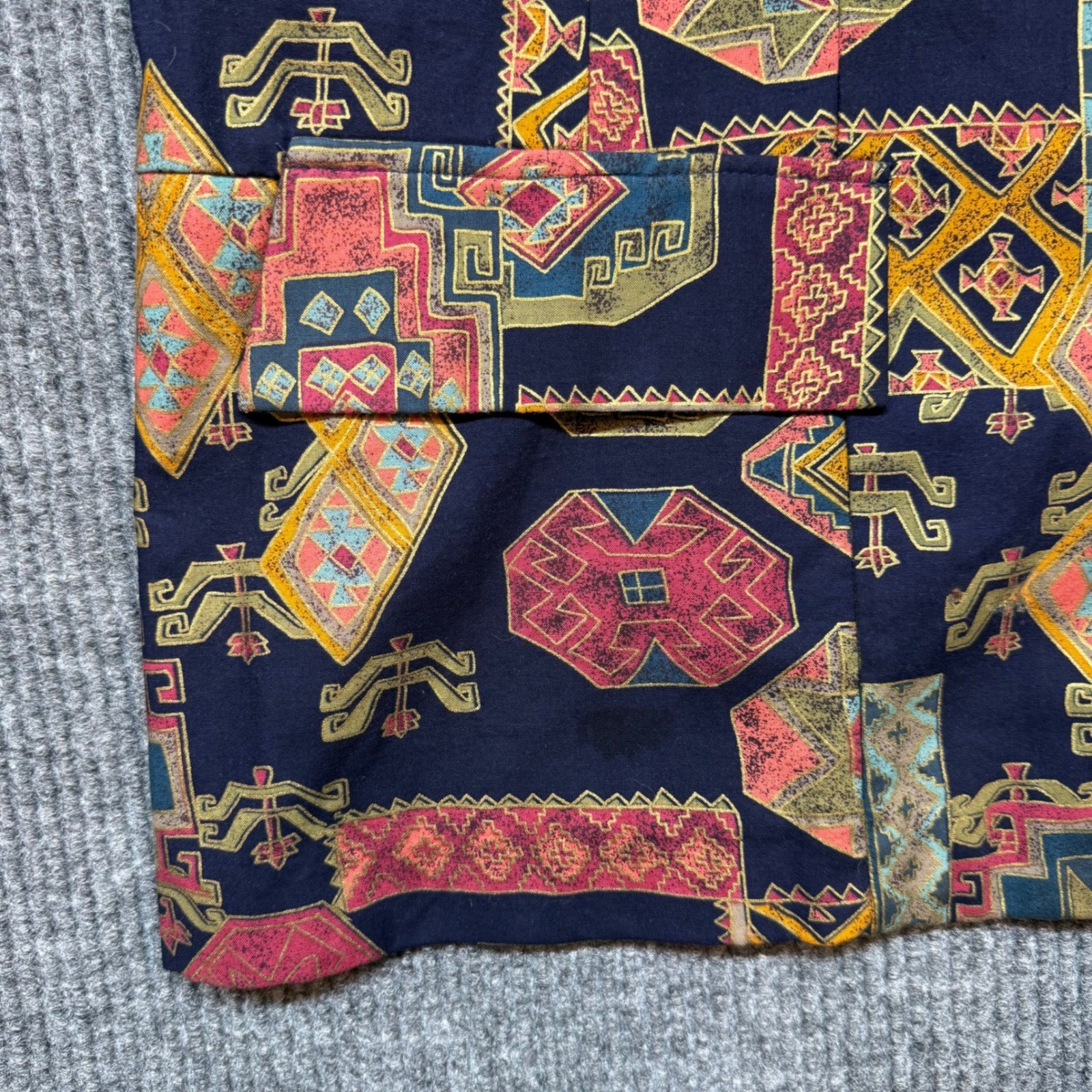 Vintage Jeffrey & Dara Geometric Blouse 14 Artsy Eclectic Careerwear 80s 90s Top