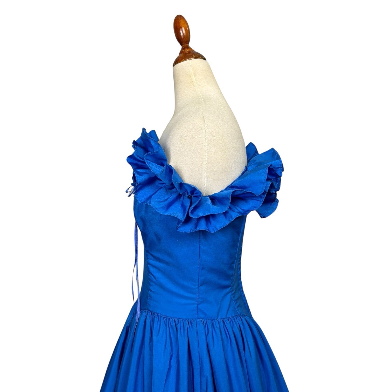 FLIRTATIONS Blue Colonial Victorian Gown Size 6 Vintage Alfred Angelo Dress