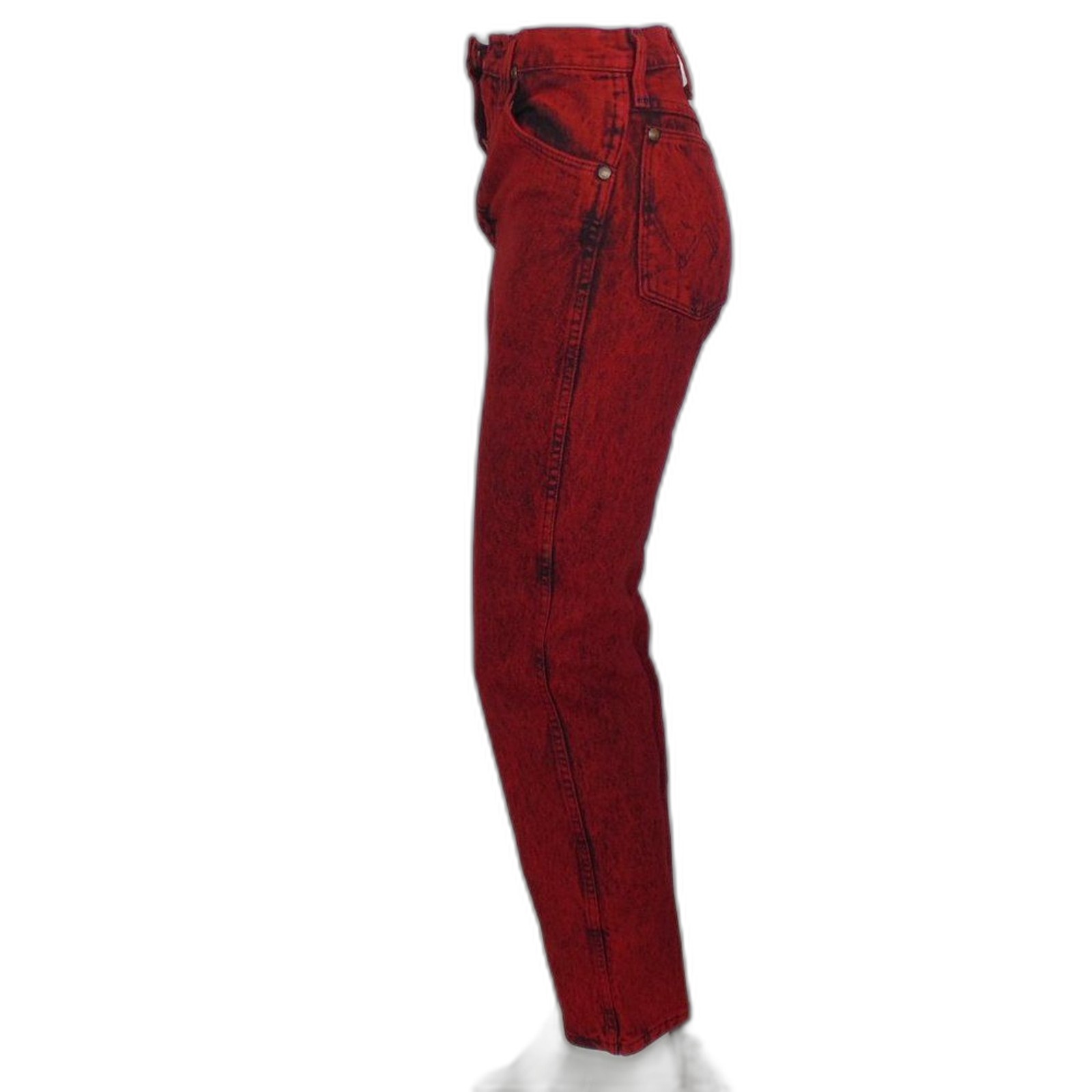 Vintage WRANGLER Jeans, 25&Prime;, Red Acid Wash, Zipper Fly,5 pocket, Relaxed fit USA