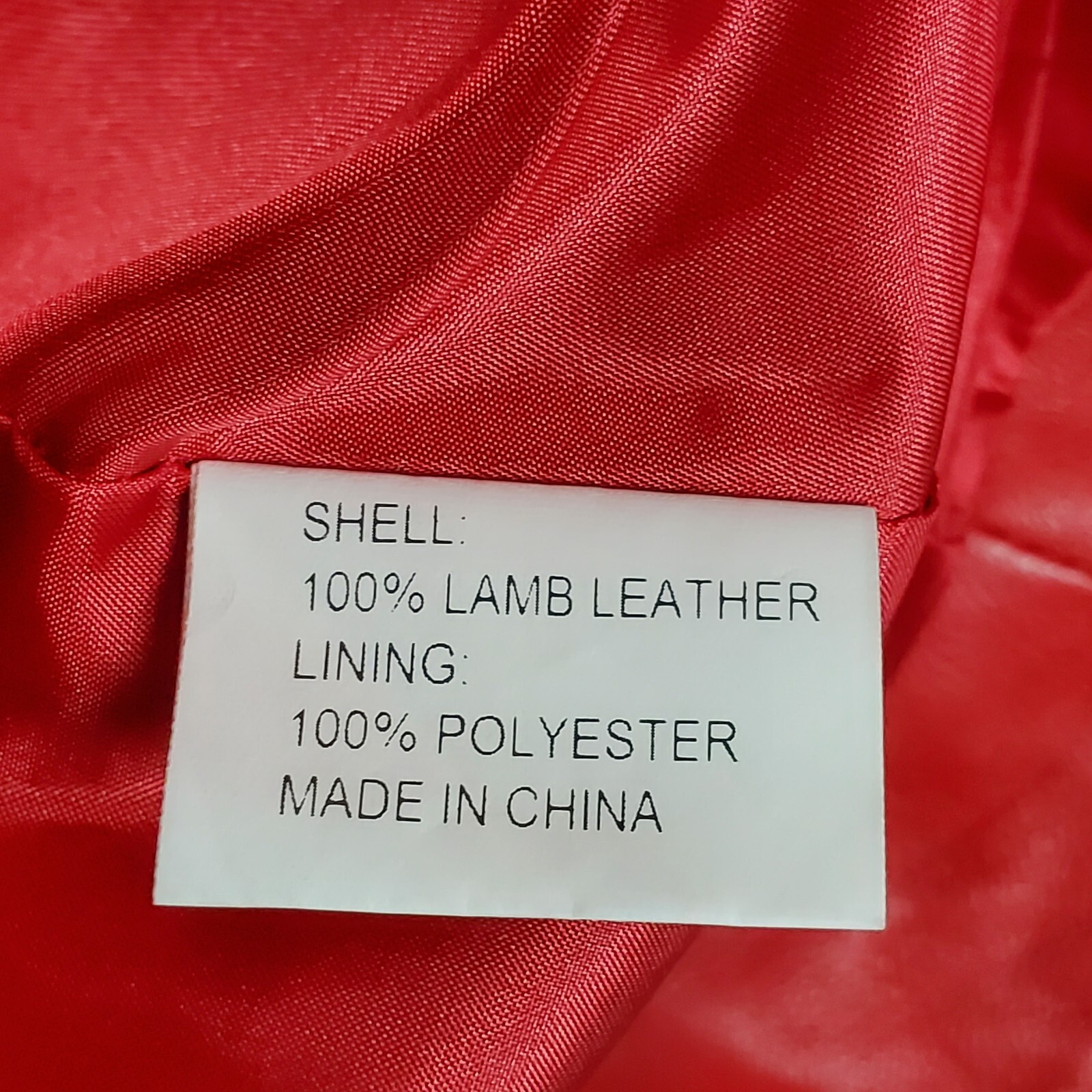 Vintage Womens Crop Lamb Leather Jacket XS Red Biker Harley Moto Full Zip Pocket