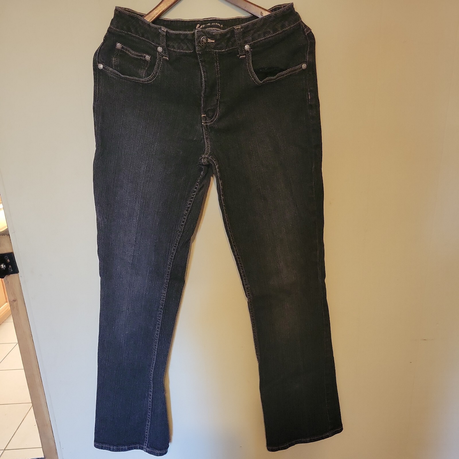 LA Blues stretch Women&rsquo;s black denim Jeans Size 10