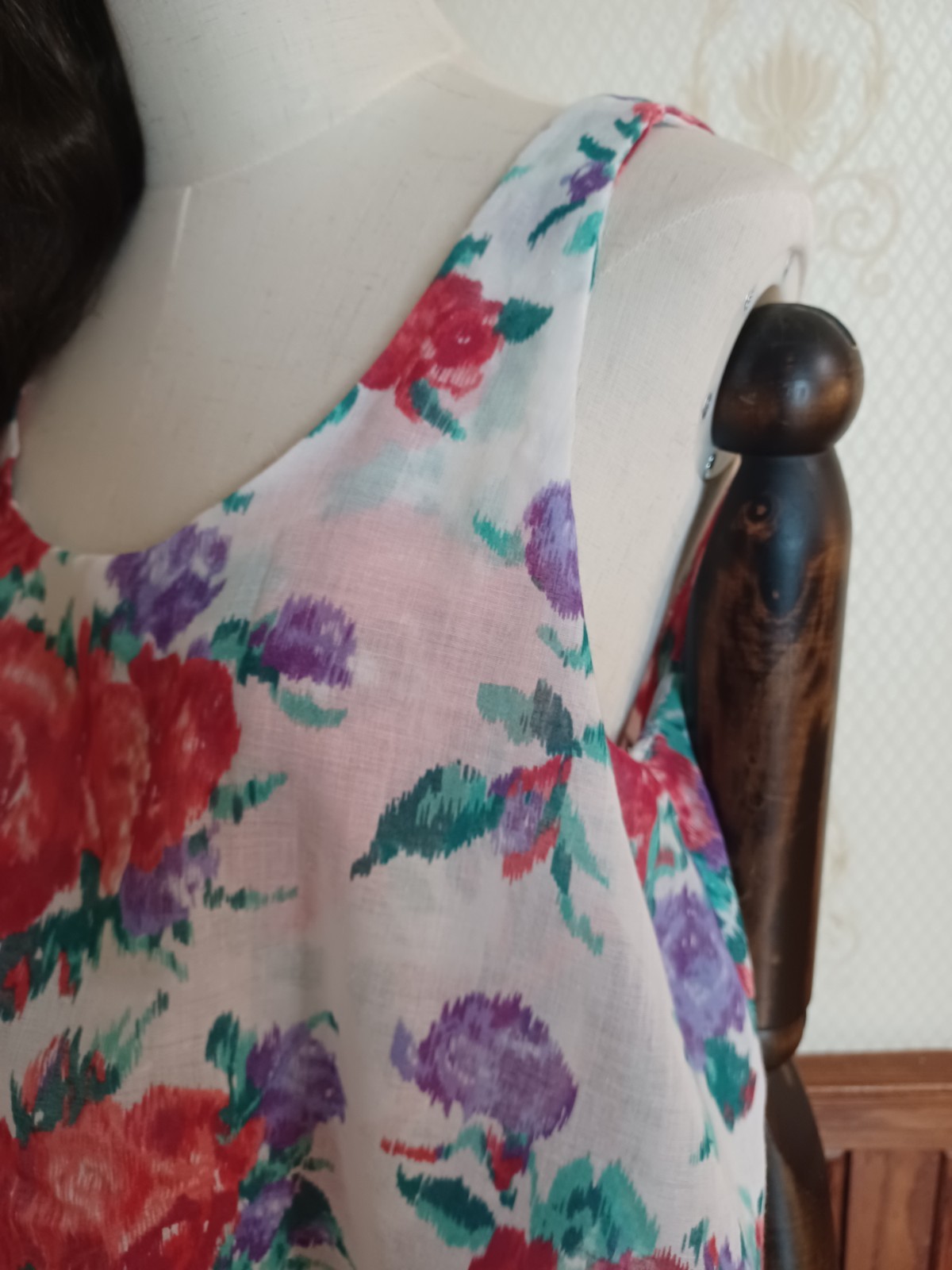 Vintage 1980s L. Rothschild Floral Print Tiered Cottagecore Prairie Tea Dress