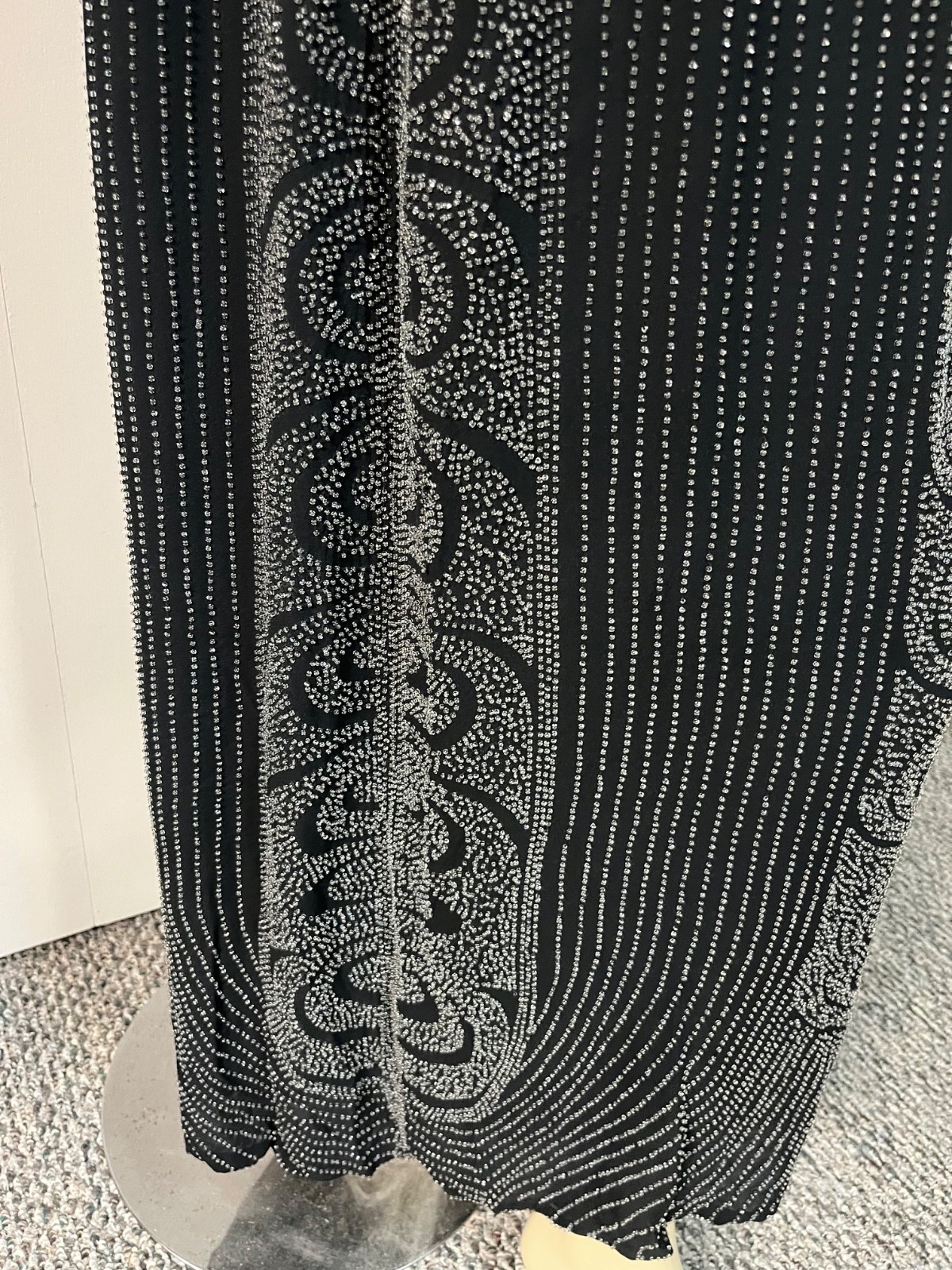 Vintage J Peterman 1920s Style Art Deco Beaded Silk Fever Dress Size 8 Bust 36-7