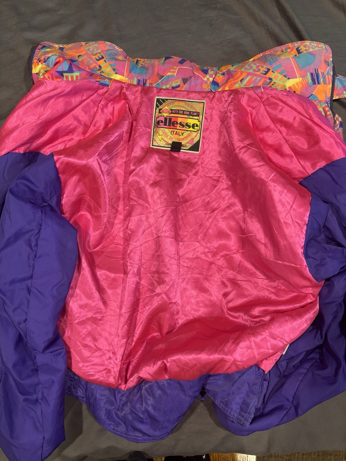 Ellesse Goldwin Vintage 90s – 80’s Jacket Rare Designer Size L Pink Purple