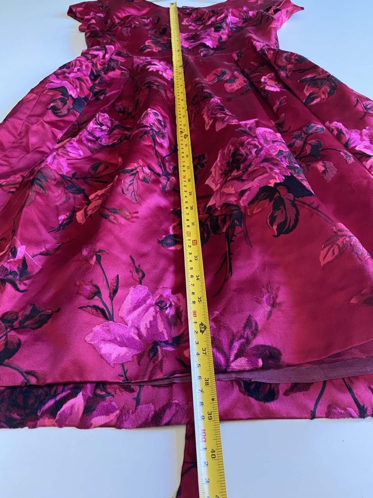 Gorgeous Vintage 50s Adele’s Silk Satin L Velvet Burn Out Dress