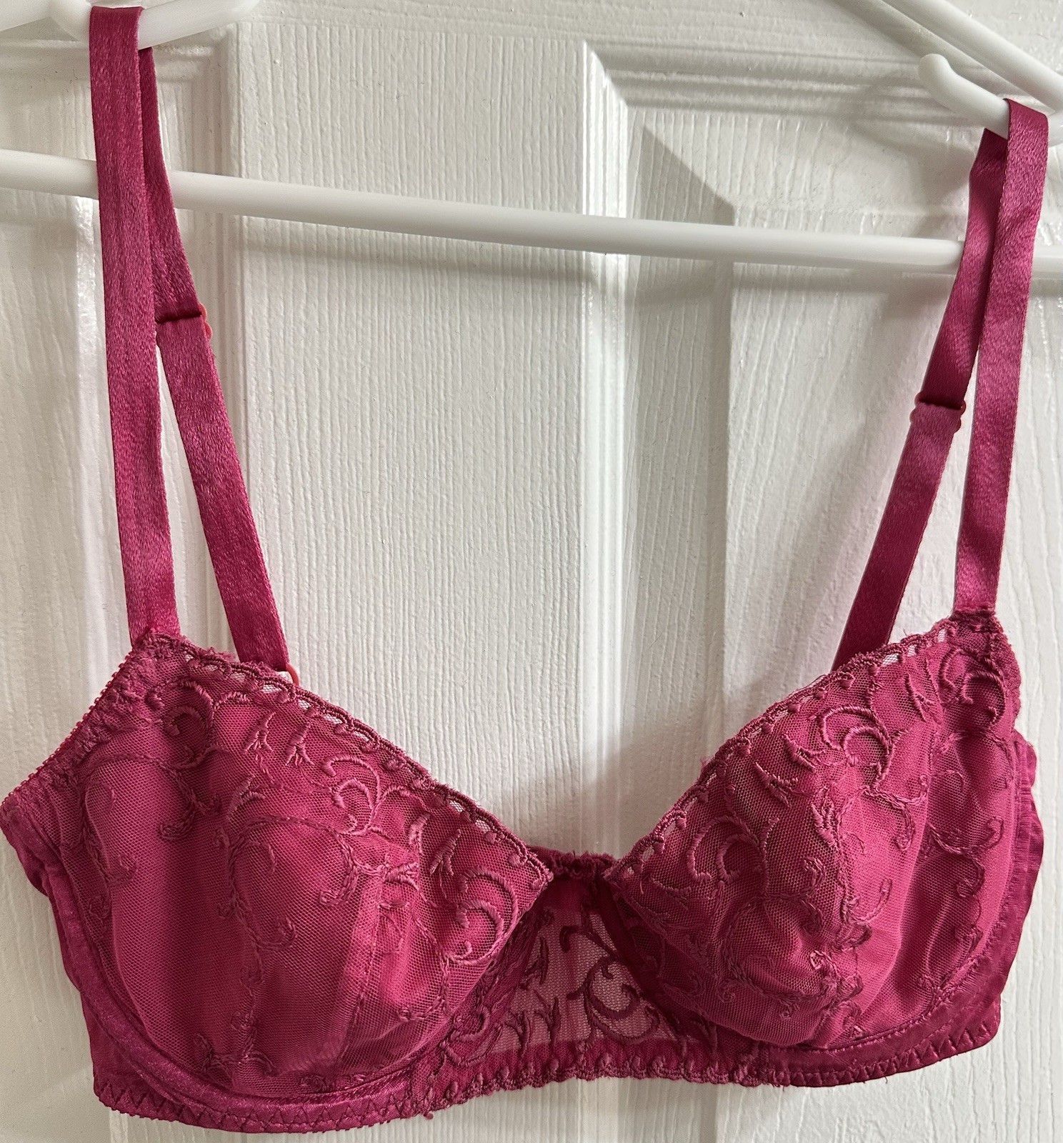 Vtg Christian Dior Fucshia Bra 90’s Sz 34C