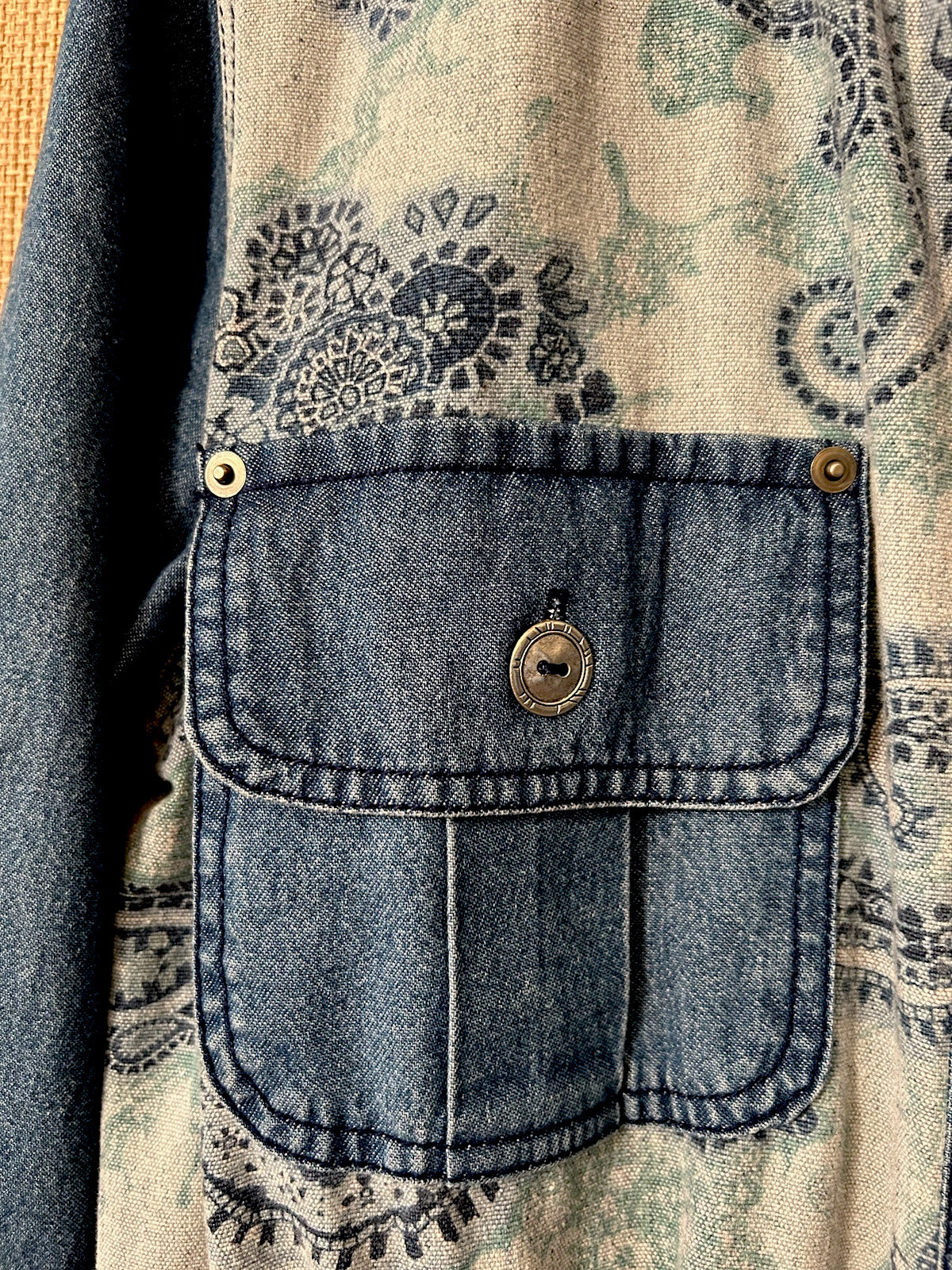 Vintage 80s Monique’s Fashion Denim Dress 8 Retro Western