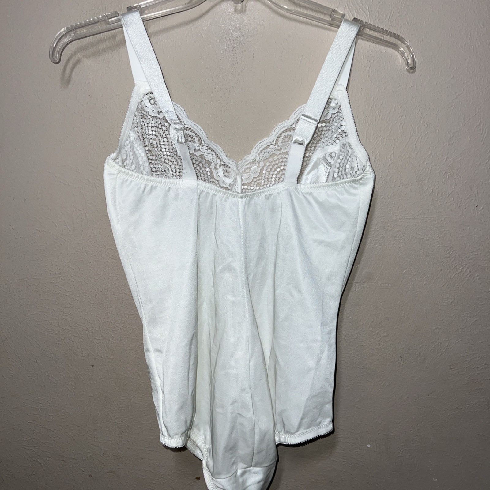 Vtg Glamorise Special Request Body Briefer 46DD 46E White Shaper Bodysuit USA