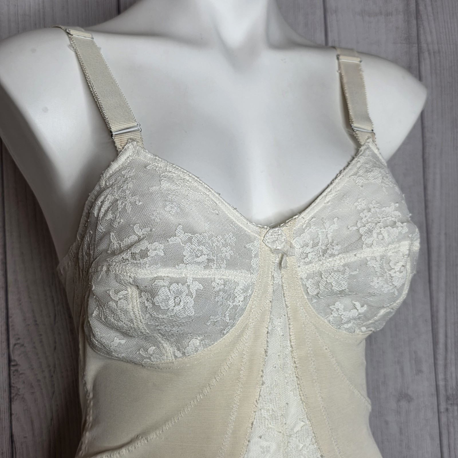 Vintage Montgomery Ward Long Leg Shapewear Body Briefer Garter Tabs Size 38
