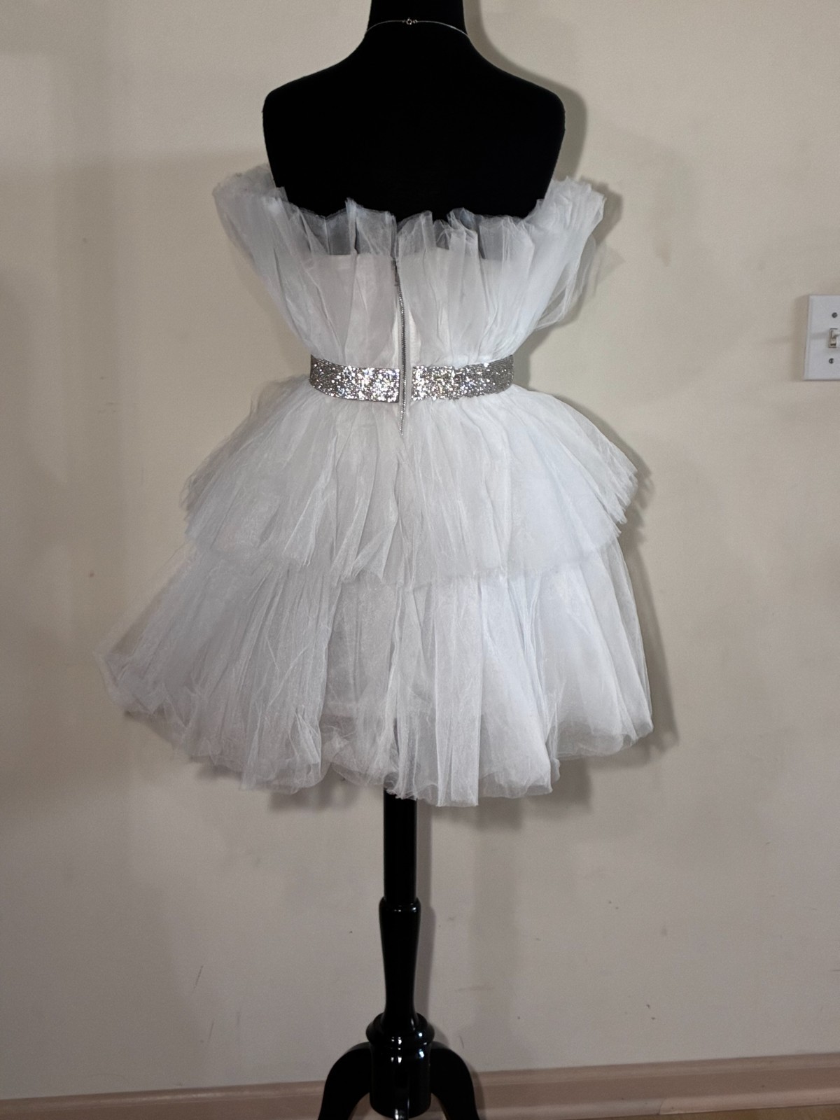 NWOT- Mable Mini Bridal or Reception Mini Tulle Dress (White)-Sz XL (MSRP $300)