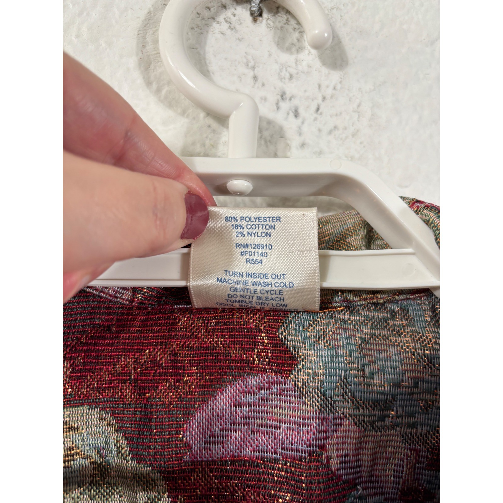 Bedford Fair Jacket Womens L Multicolor Vintage Y2K Metallic Floral Cottagecore
