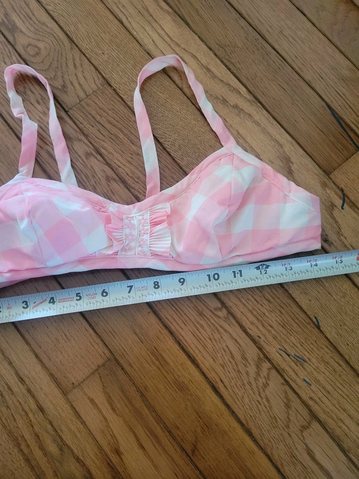 1960s True Vintage Pink & White Gingham Bikini Small Or Xsmall