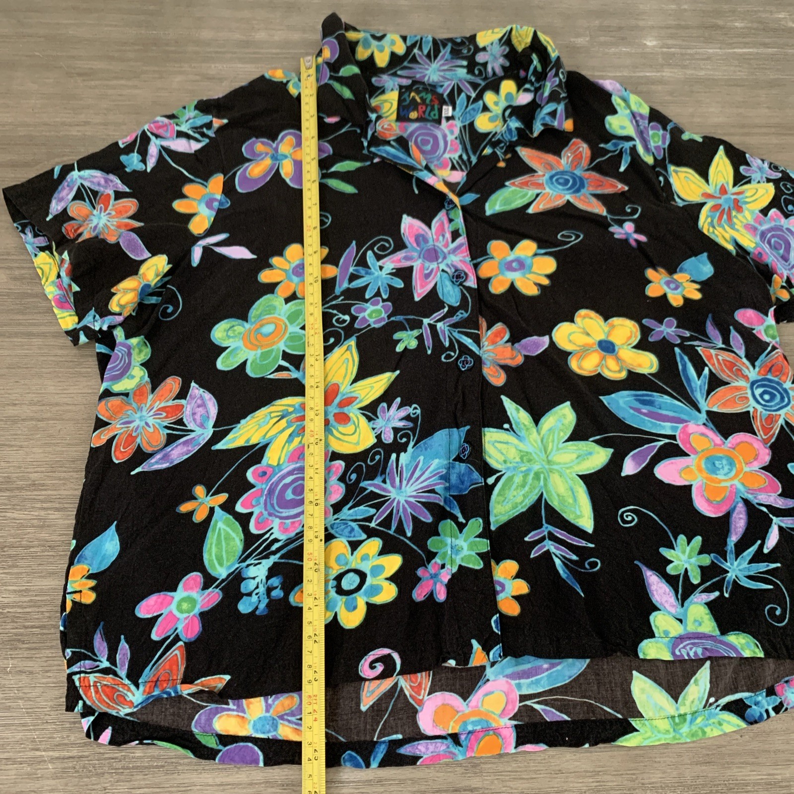 Rare Vintage Jams World 90s Night Bloom Hawaiian Shirt Women’s Floral Sz 2XL