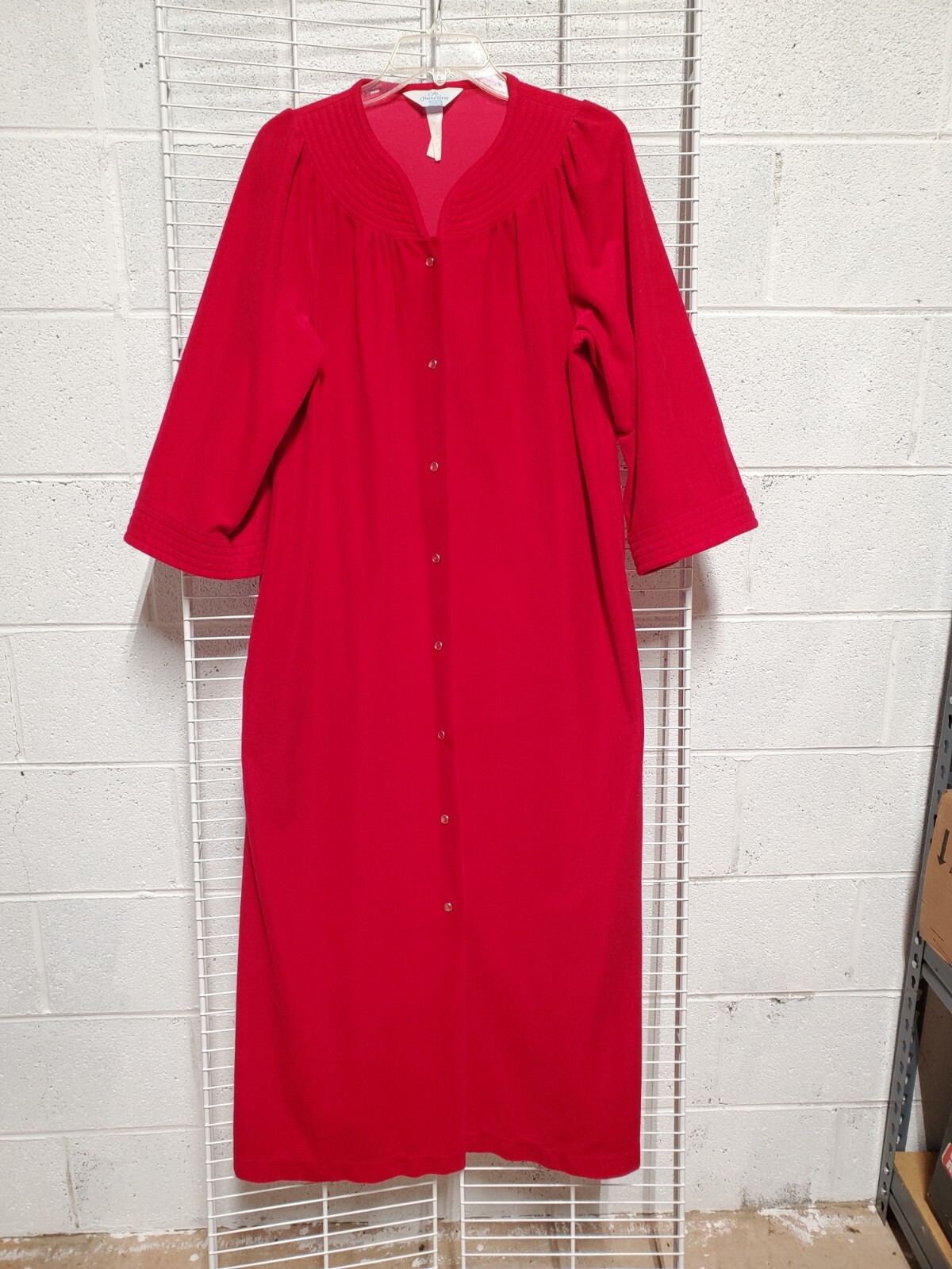 Cozy Vintage Red Robe By Sears At Home Wear●USA Made●Ladies 12/14 Medium