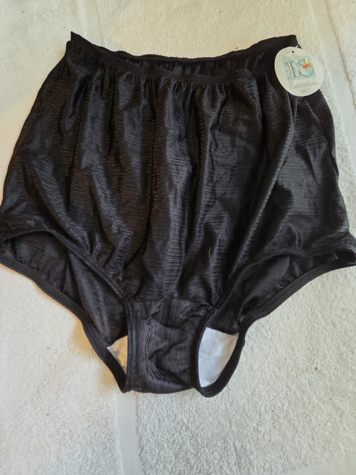 NWT Vintage ILISE STEVENS Essentials Black Nylon Women&rsquo;s Brief Panties Size L 7
