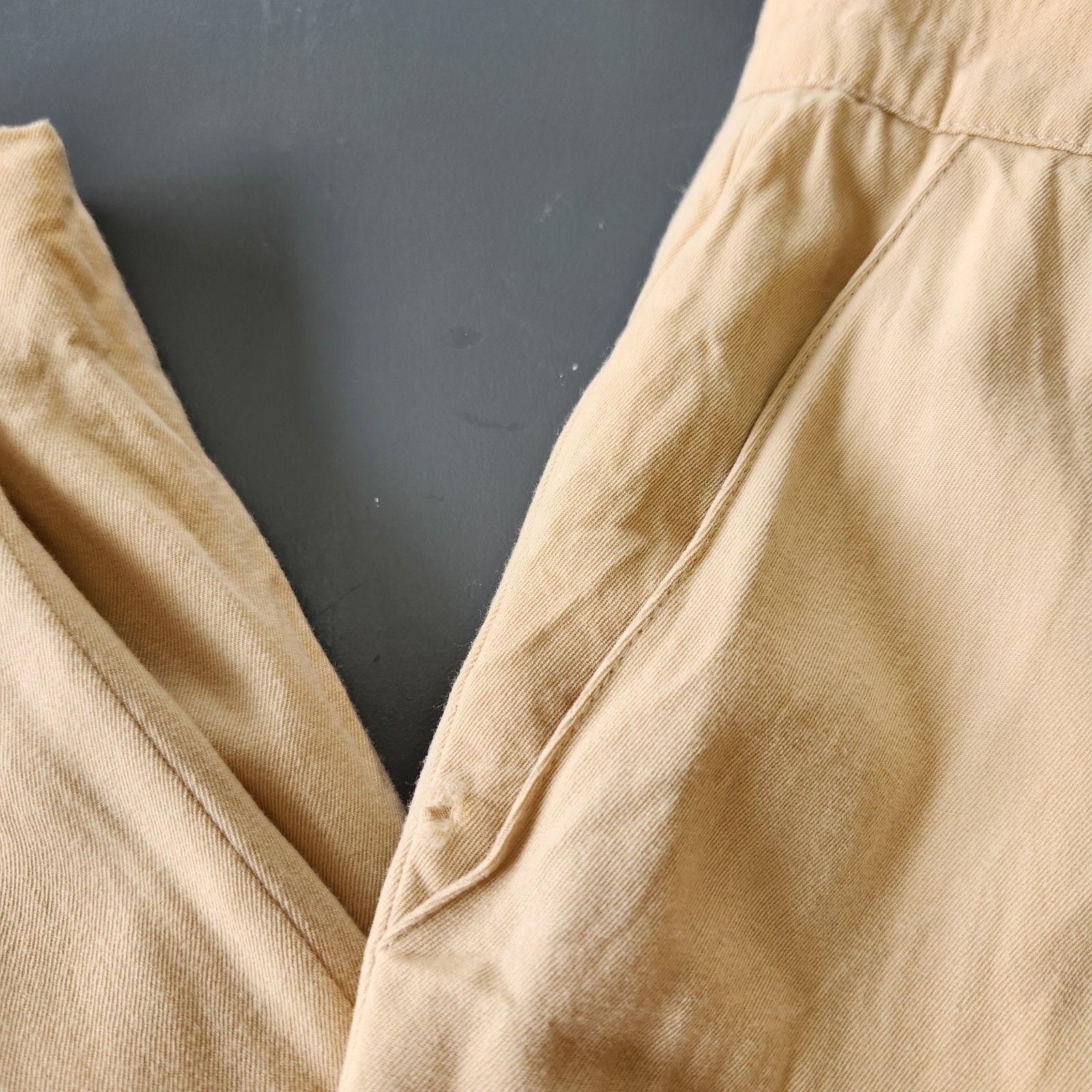 VTG 80s 90s Escada Women Wool Pleated Trouser Pant Sz 44 Camel Quiet Luxury