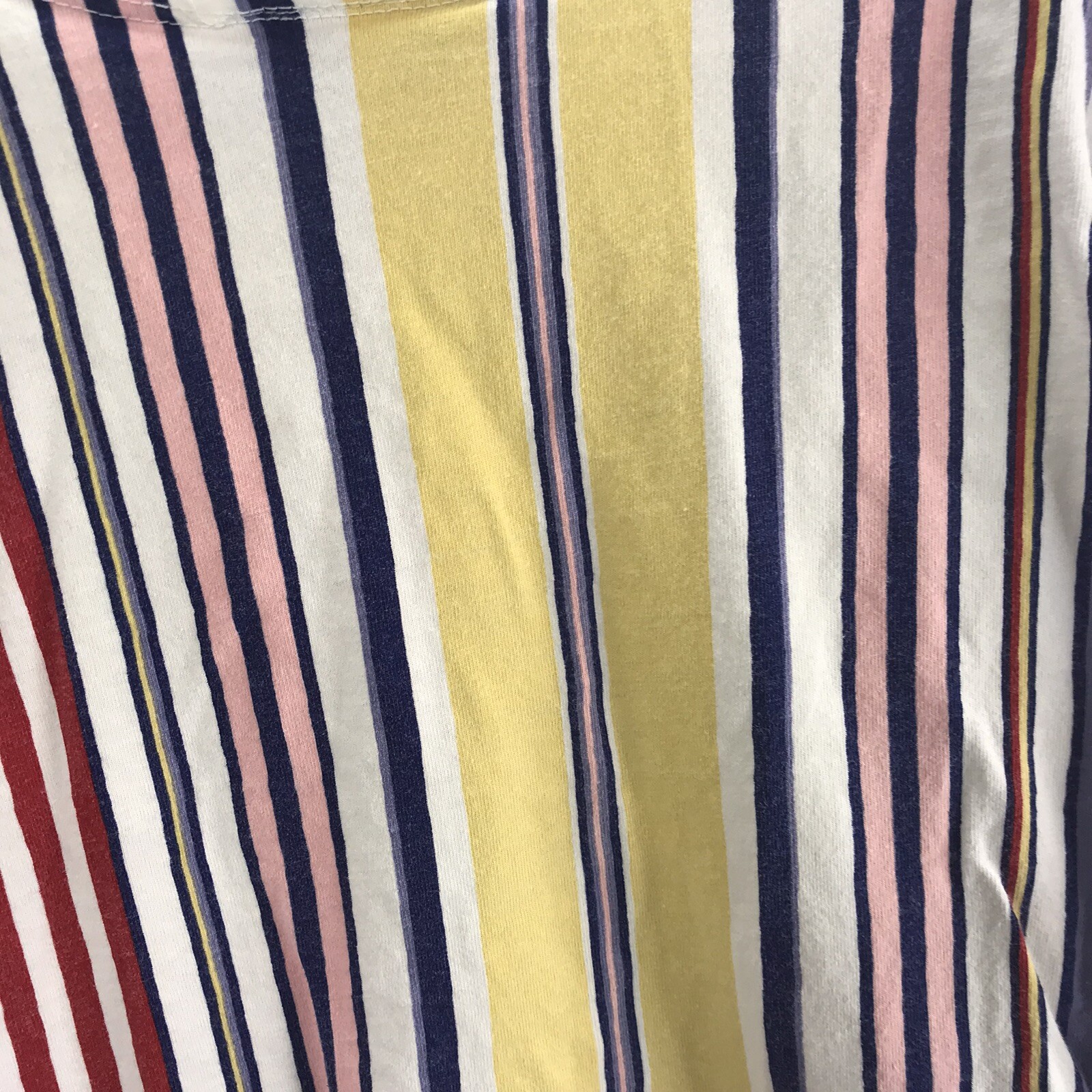 Vtg Top Star Cody 90s L Striped Pullover Lace-Up Front tee blouse long slv USA