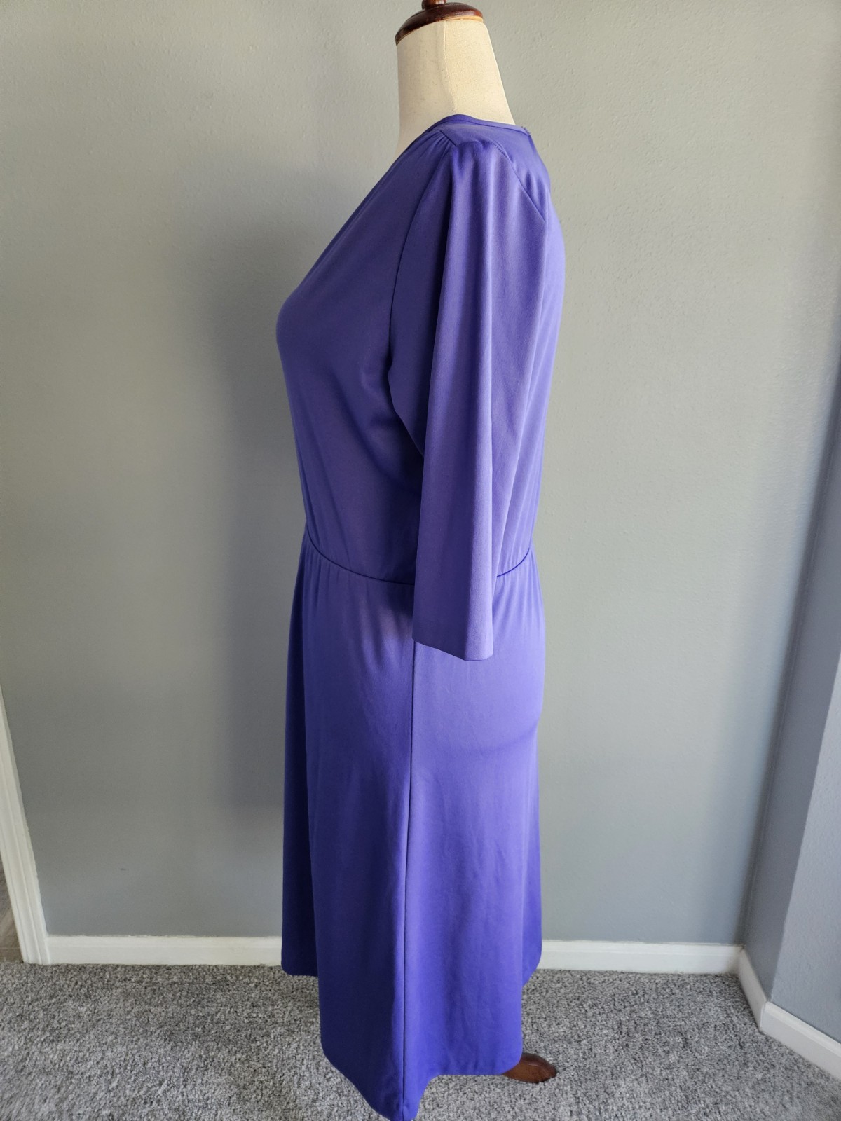 Vintage 1980s Blair Polyester House/Day midi dress Size 16p