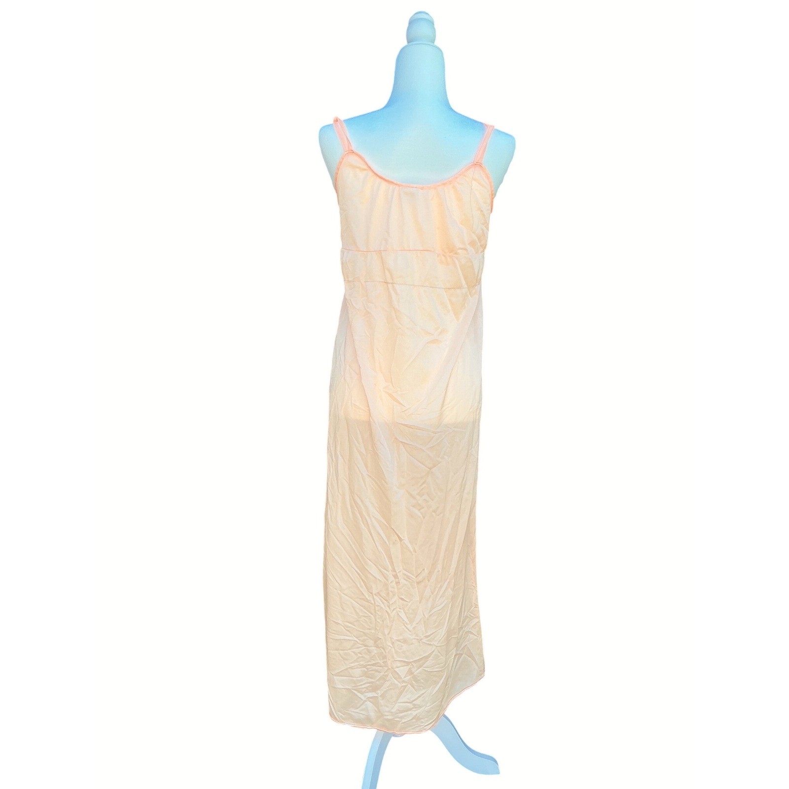 Undercover Wear Peignoir Set Wms S Petite Peach Lace Trim Vintage 70s Romantic