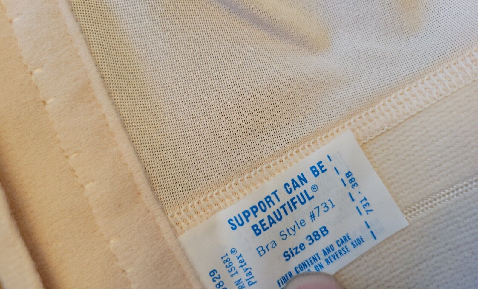 70s Playtex #731 Support Can Be Beautiful Wire Free Full Coverage Bra 38B Beige