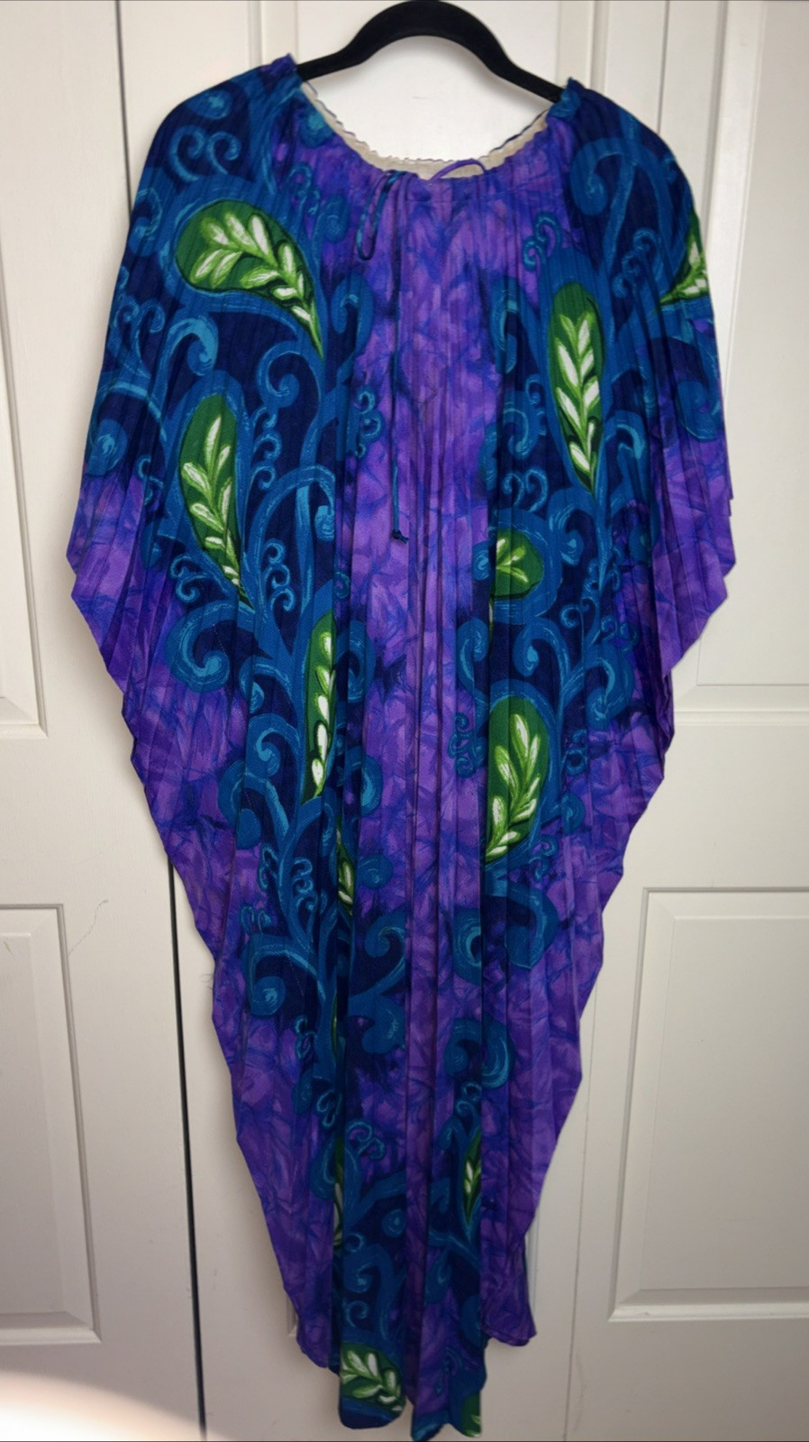 Kamehameha Women Dress Vtg 60s Floral Hawaiian Muumuu Made In Hawaii purple OS