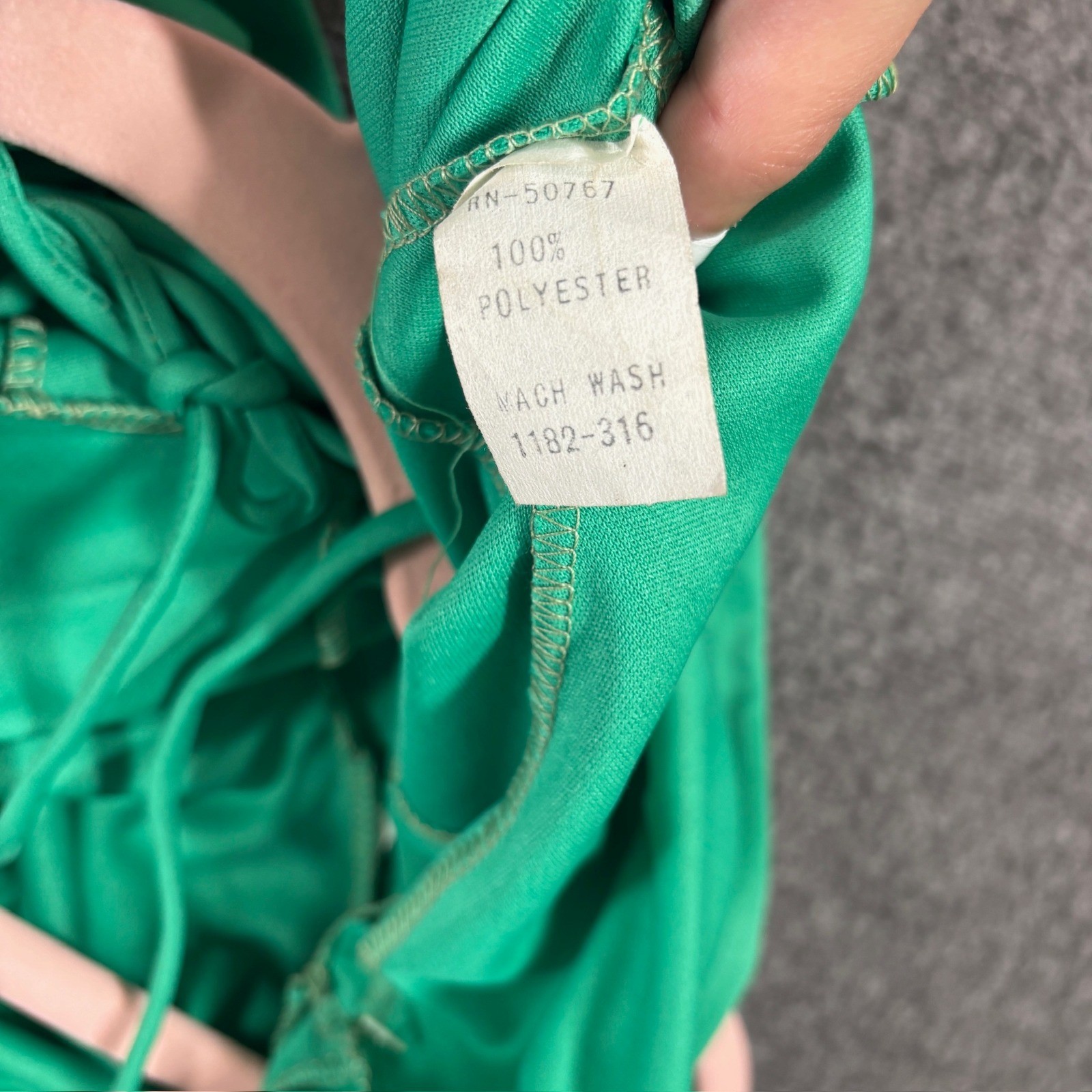 Vintage 70s Emerald Green Hooded Shrug and Maxi Dress Set Size 9 Disco Retro